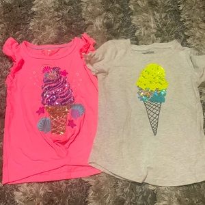 Sequin T shirts Tommy Bahama and OshKosh.